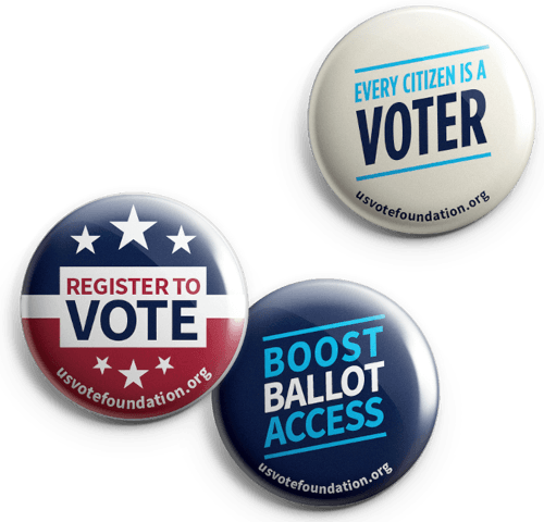 three badges for voting